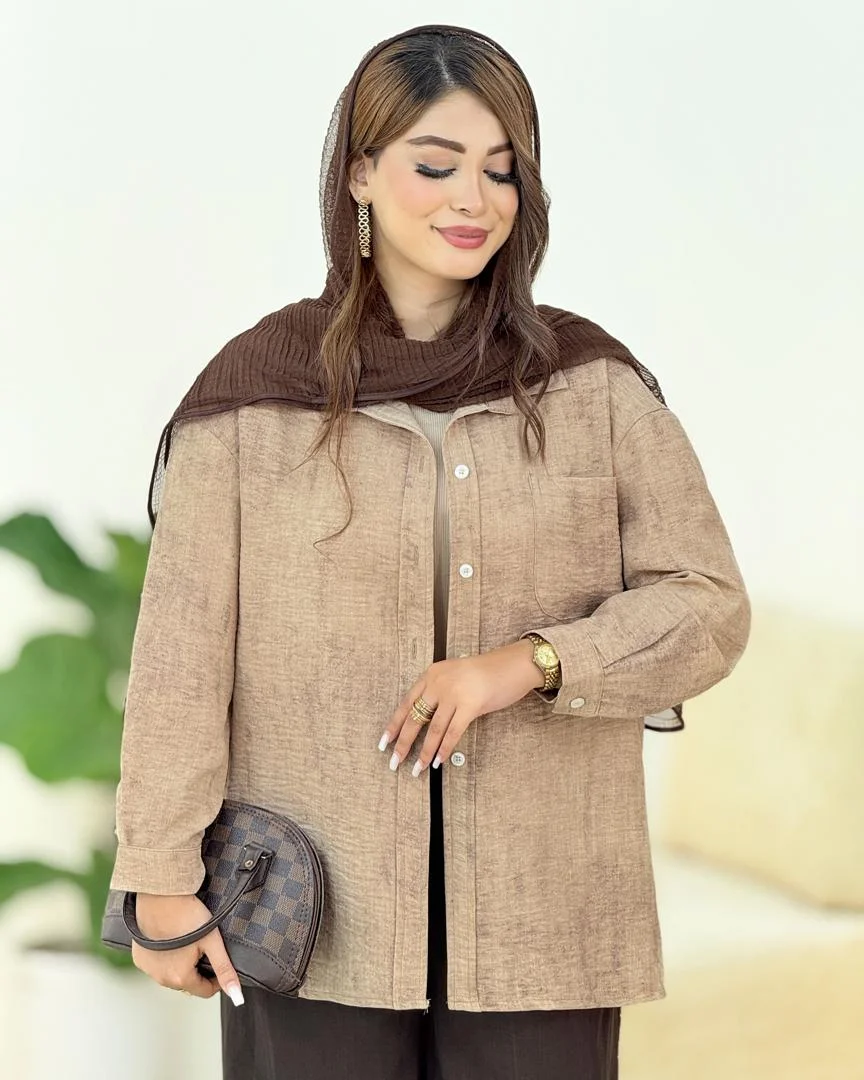 شومیز گازوییلی پایین هلال دار کدh338