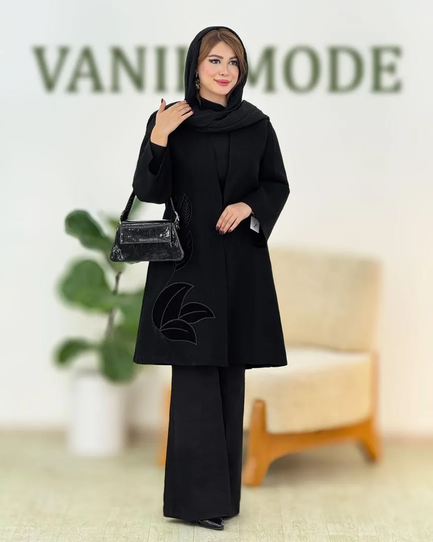 مانتو سوپر شانتون جت بلک کد h556