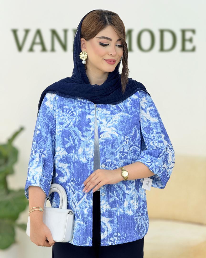 شومیز باکسی آبرنگی کدh220