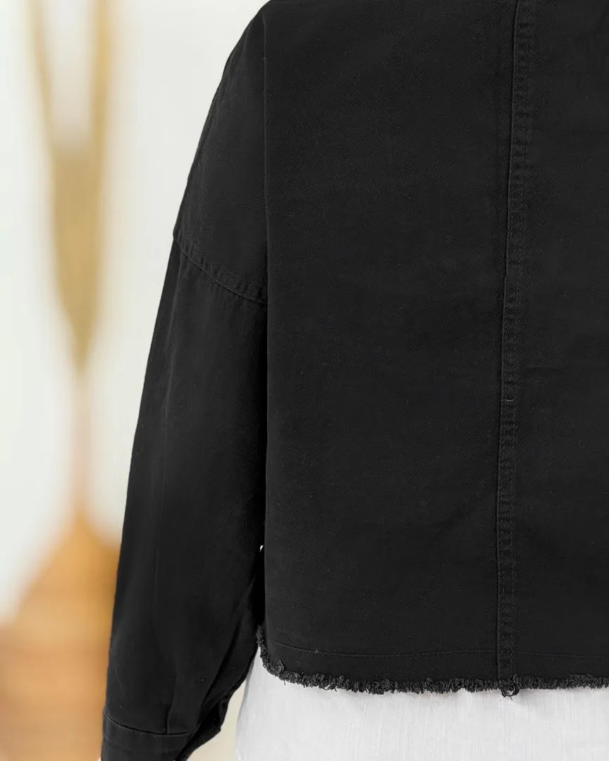 کت جین کوتاه زاپدار کد h719