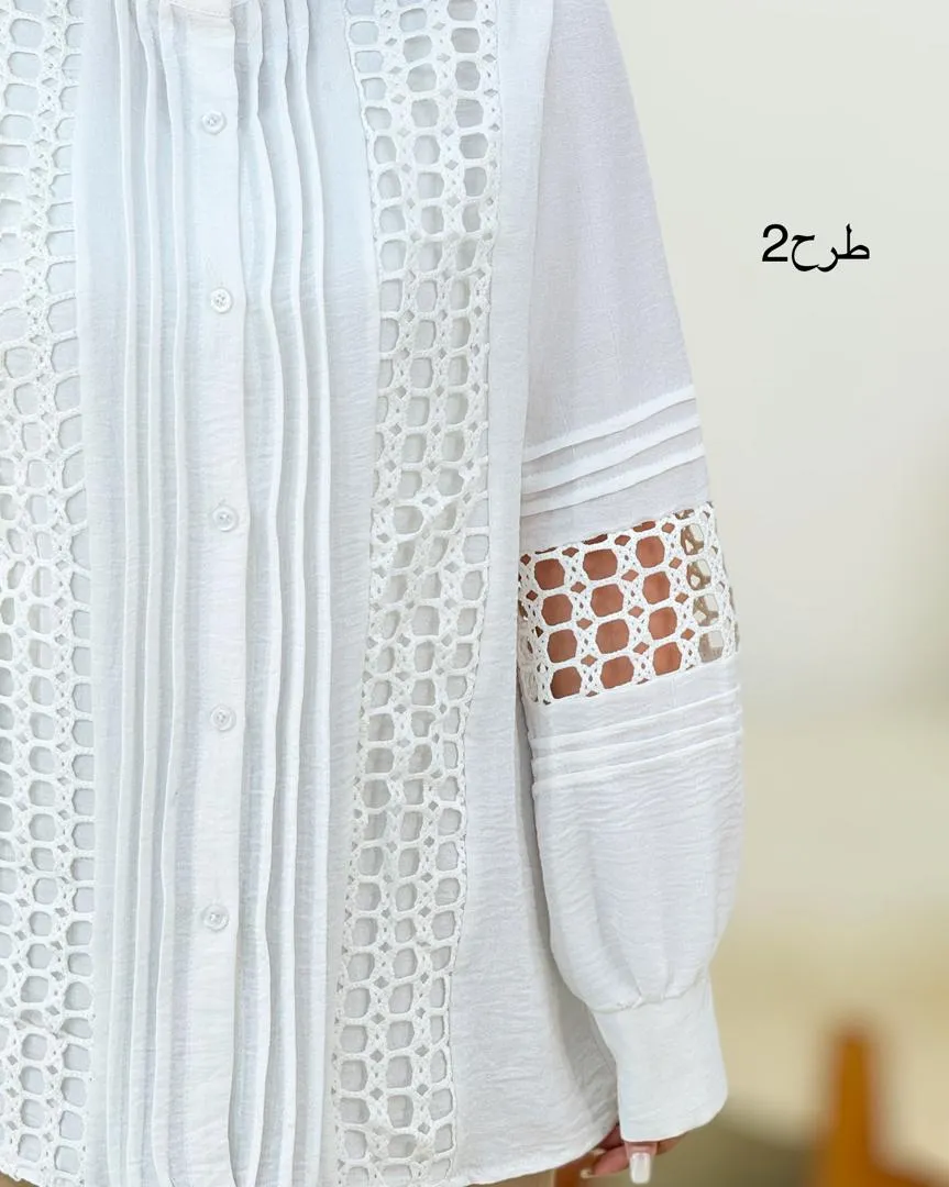 شومیز عروسکی گیپوردار کد g823