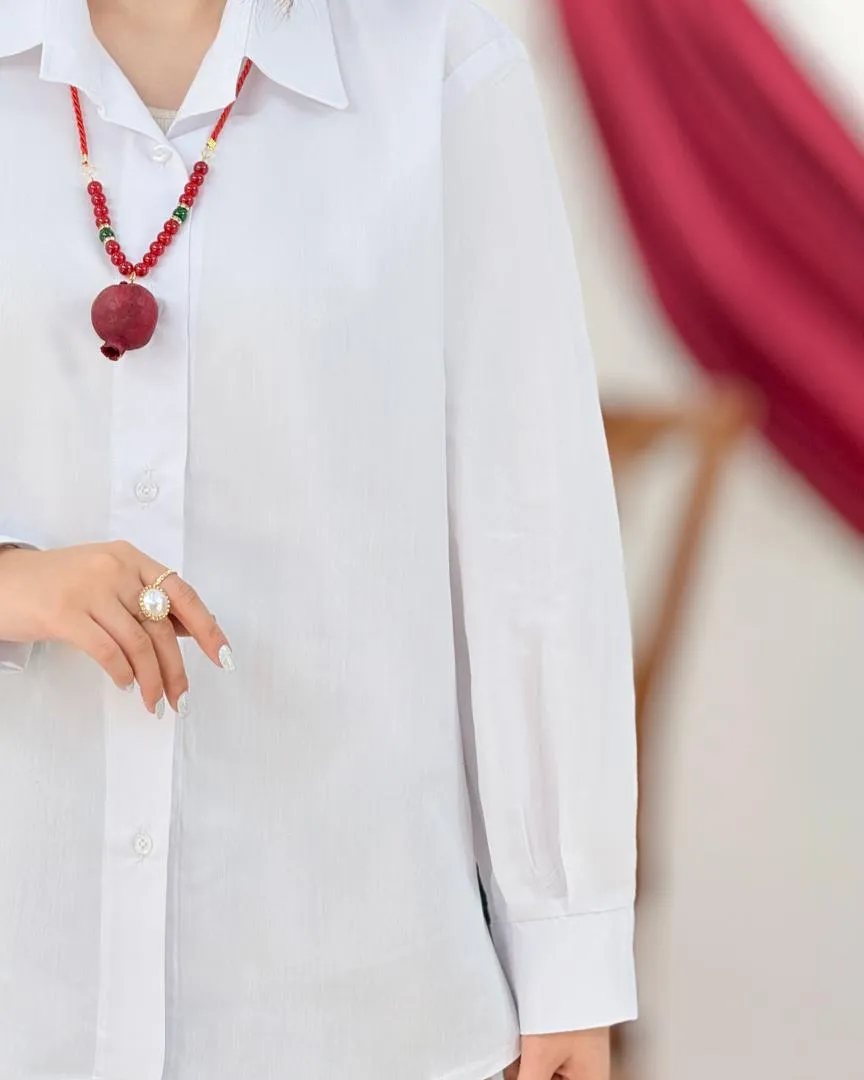 ست یلدایی شومیز جلیقه و گردنبند کد h739