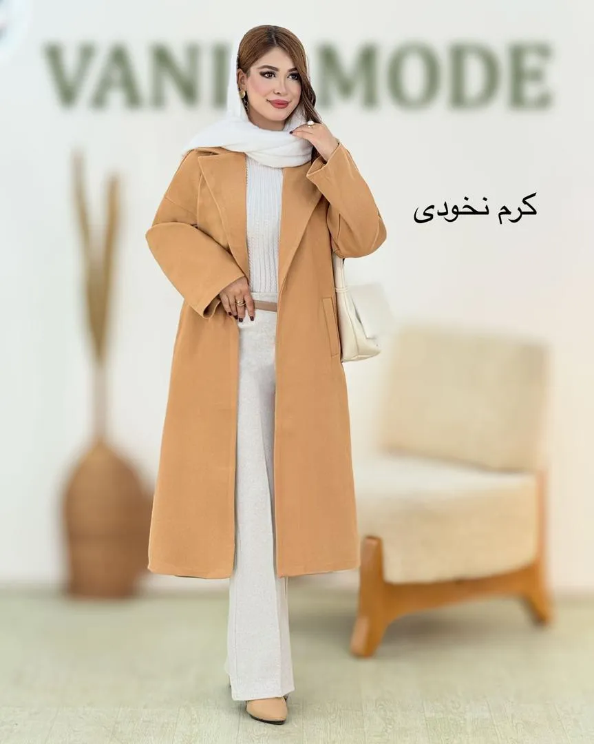 پالتو فوتر بلند جیب دار کد h678