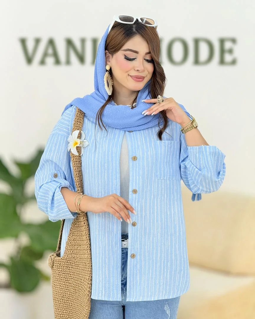 شومیز پری پفکی راه راه کدH334