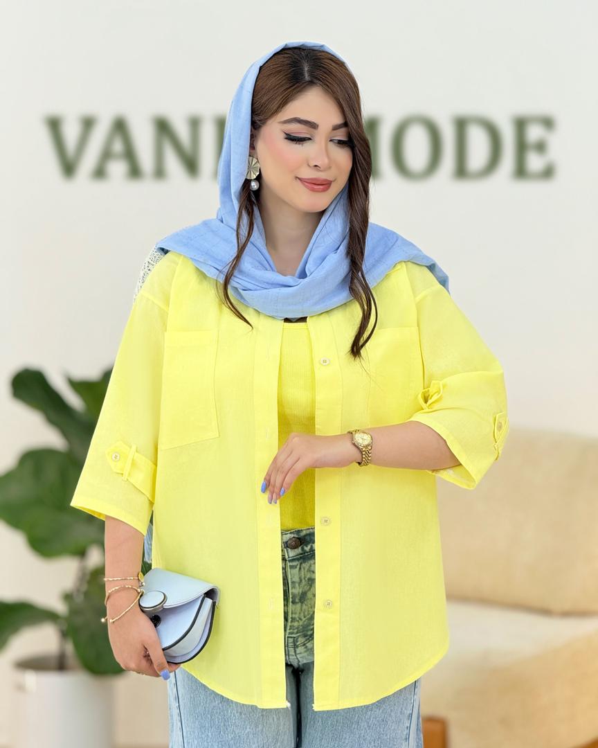 شومیز دو جیب آستین سه ربع کد H201