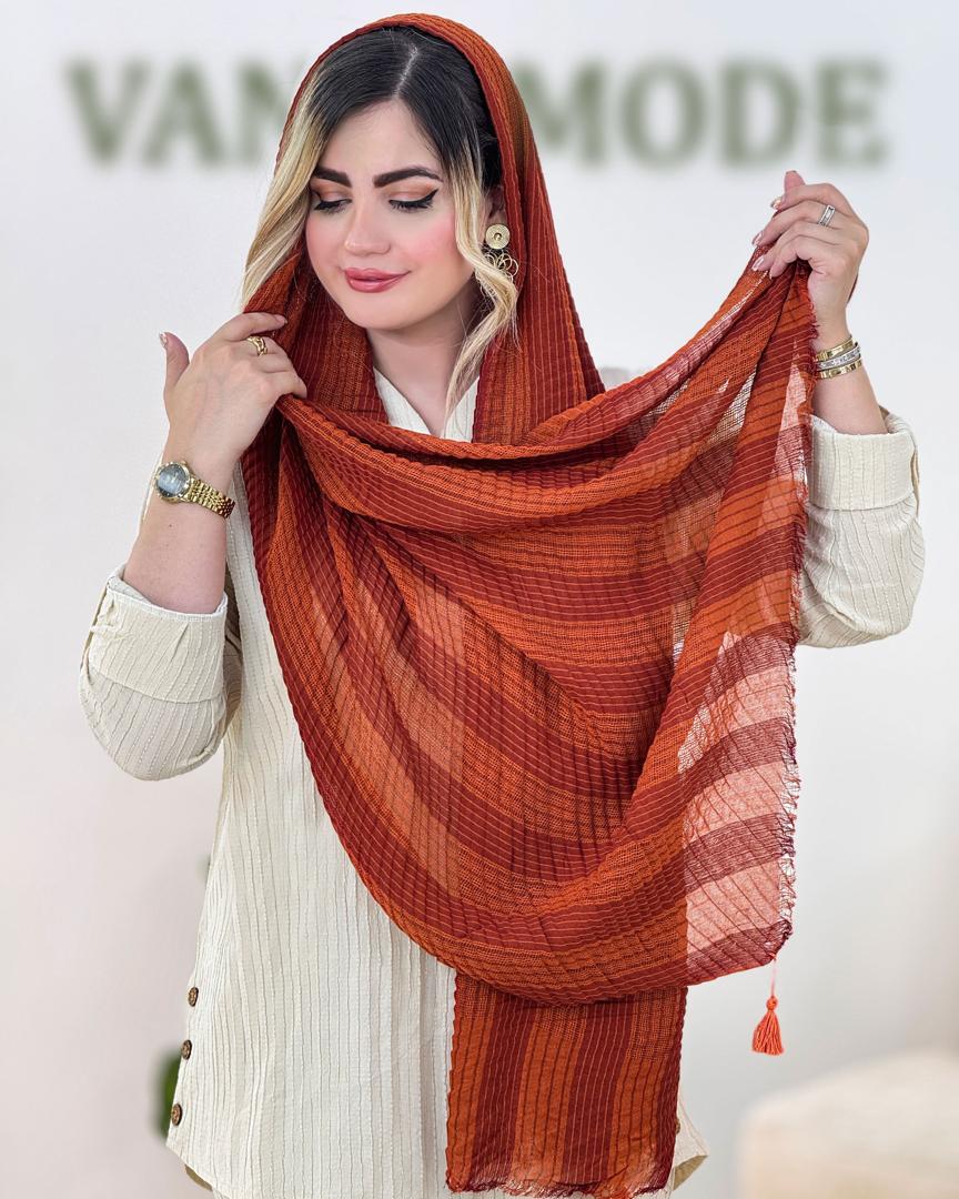 شال حصیری منگوله دار کد h174