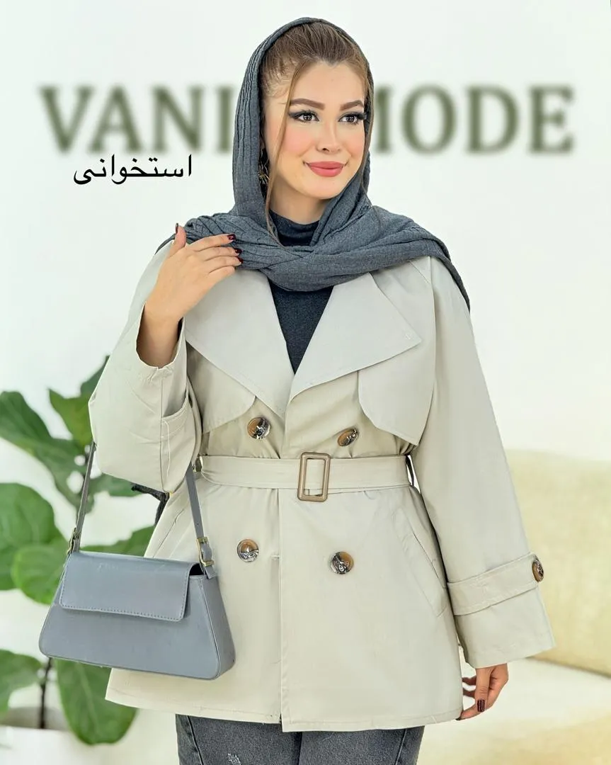 ترنچ کت آستر دار کد h439