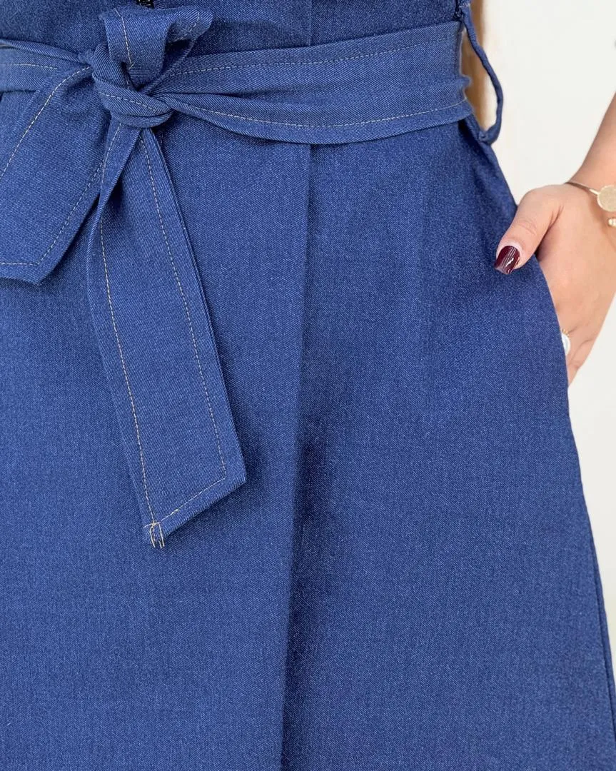 ست کت سارافون جین کاغذی کد h727