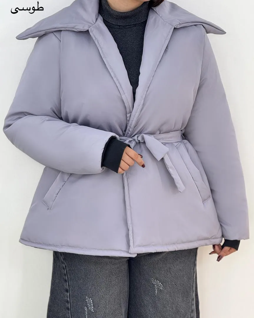 کاپشن جلو جیب یقه پهن کد h611