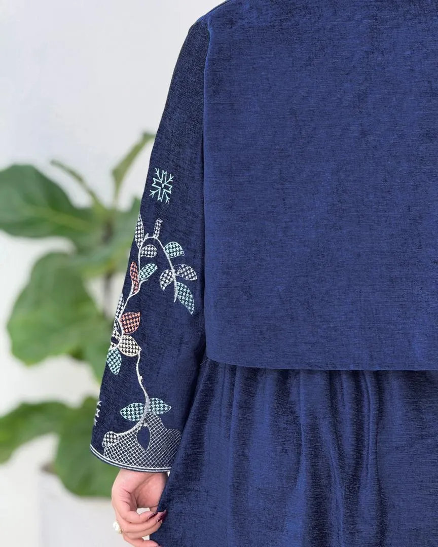 ست کت گلدوزی و دامن پیلی دار کد h676