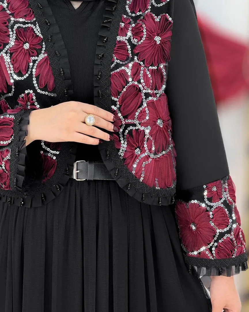 ست سه تیکه کت دامن و شال کد h725