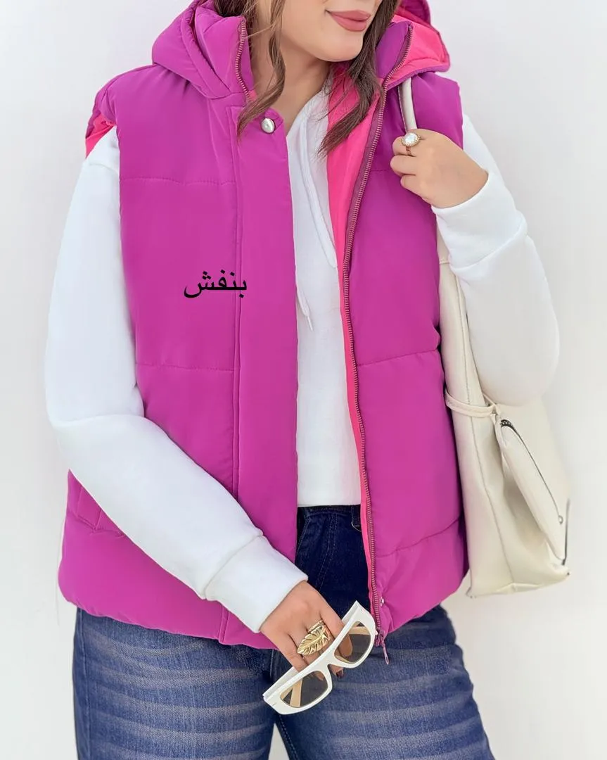 پافر آستر دار کلاه دار زنانه کد h630