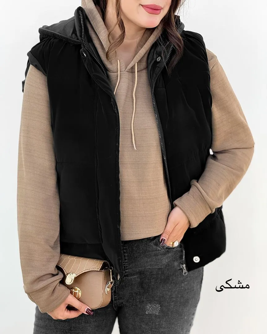 پافر آستر دار کلاه دار زنانه کد h630