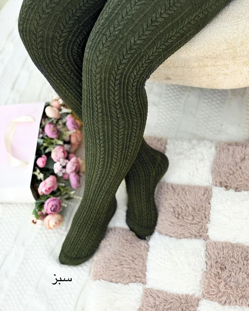 جوراب شلواری گندمی کد H419