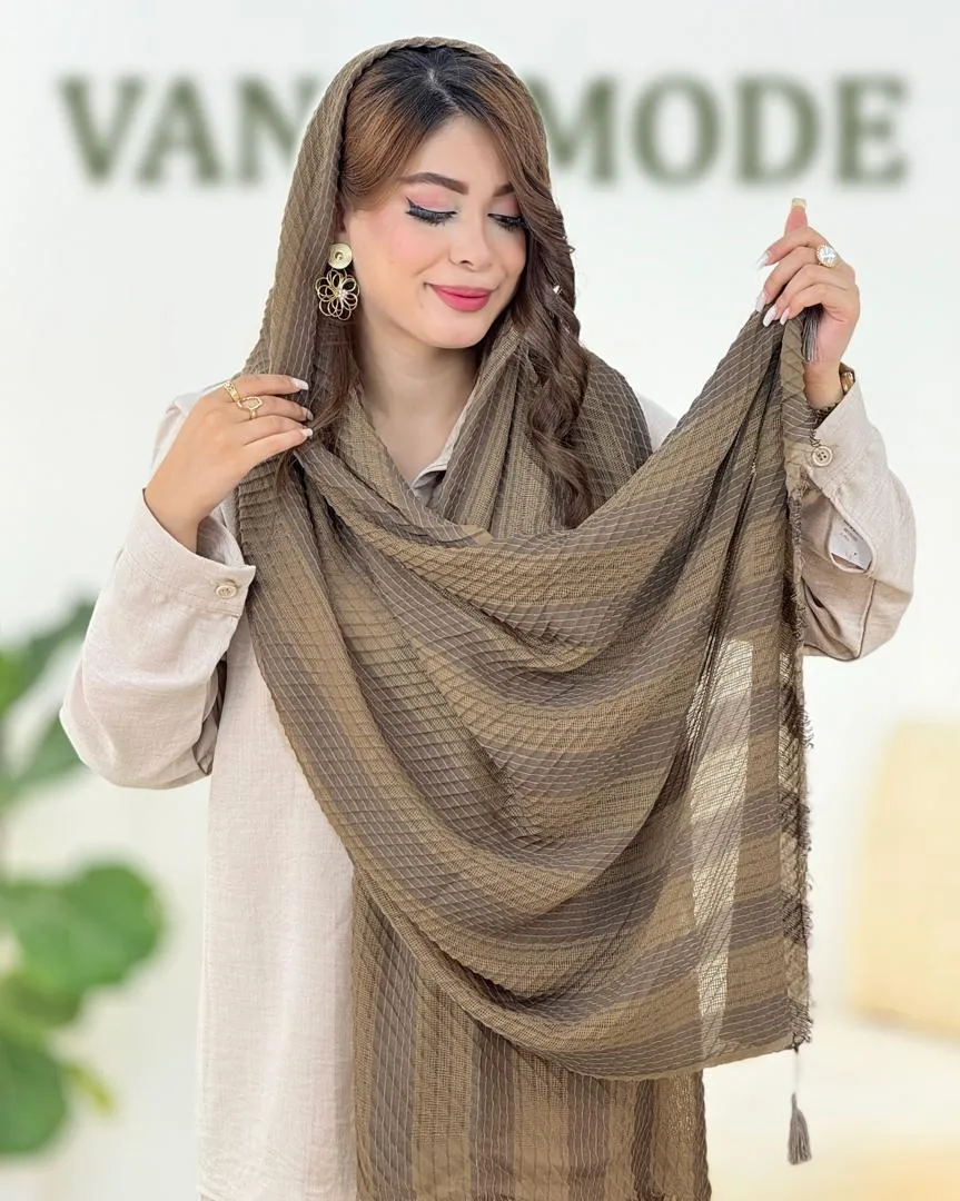 شال حصیری منگوله دار کد h174