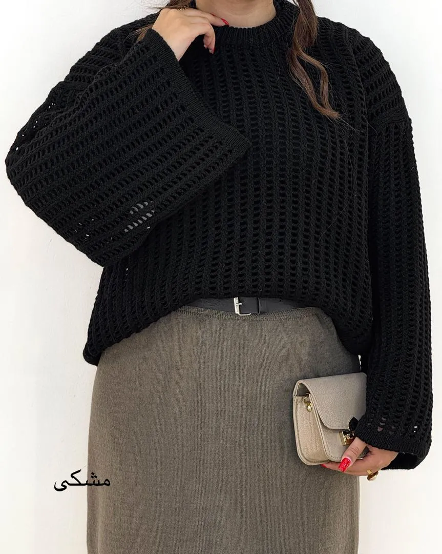 بلوز بافت یقه گرد کد H413