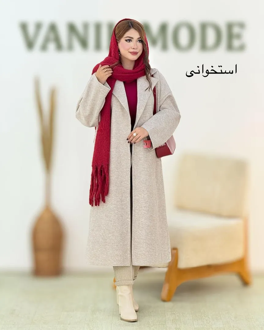 پالتو فوتر بلند جیب دار کد h678