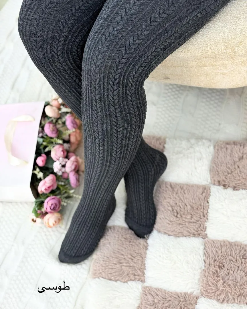 جوراب شلواری گندمی کد H419