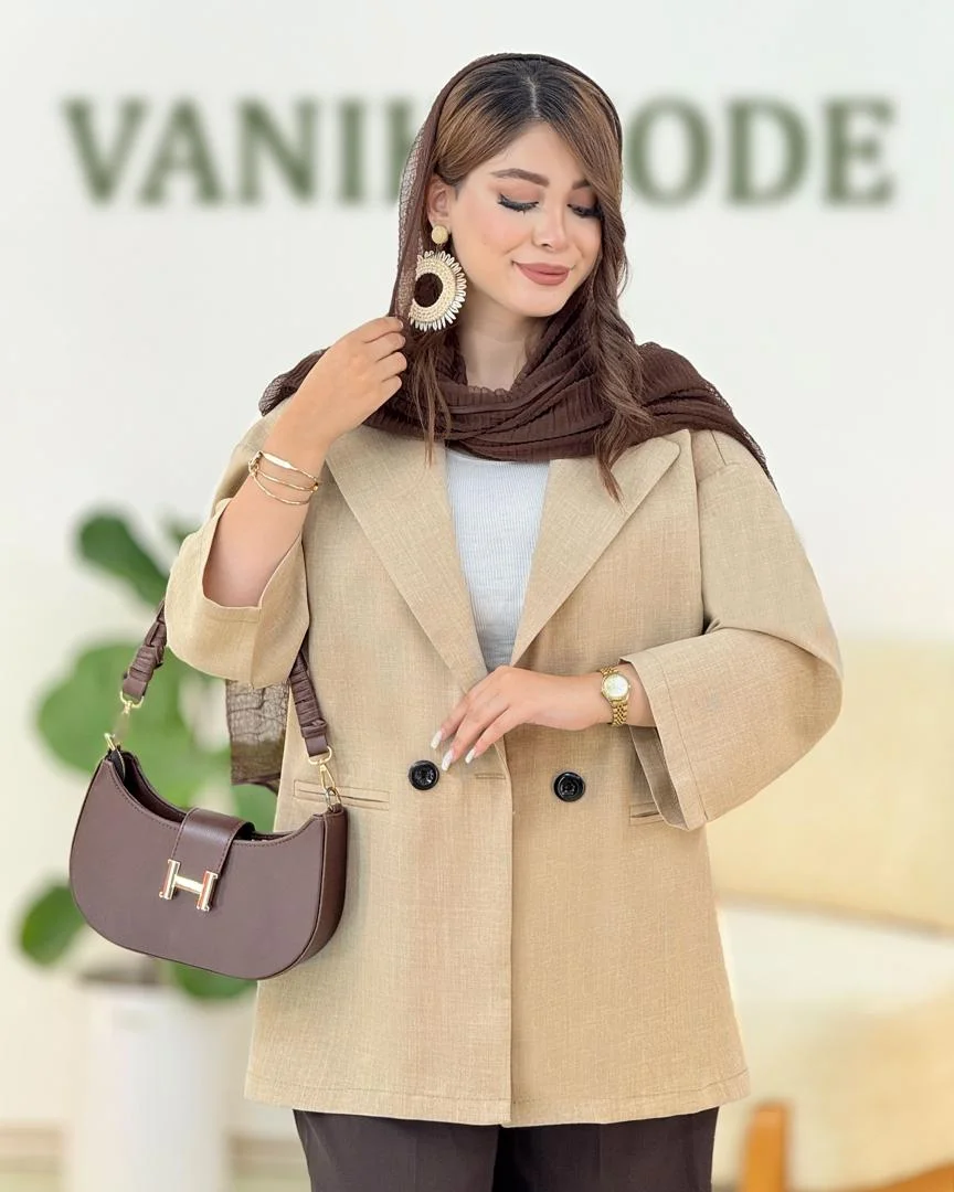 کت شانتون آستین افتاده کدh192