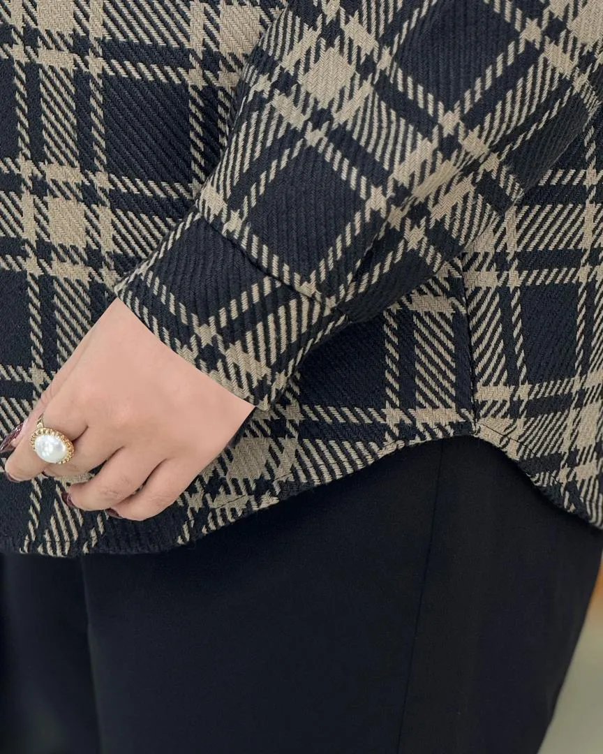 کت چهارخونه پشمی اکریلیک