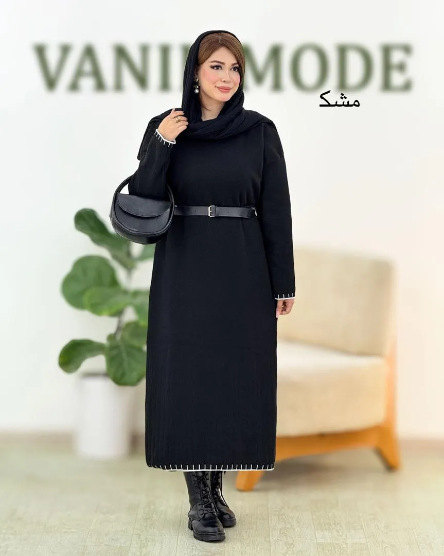 کفتان بلند نوار دوزی بافت کد h391