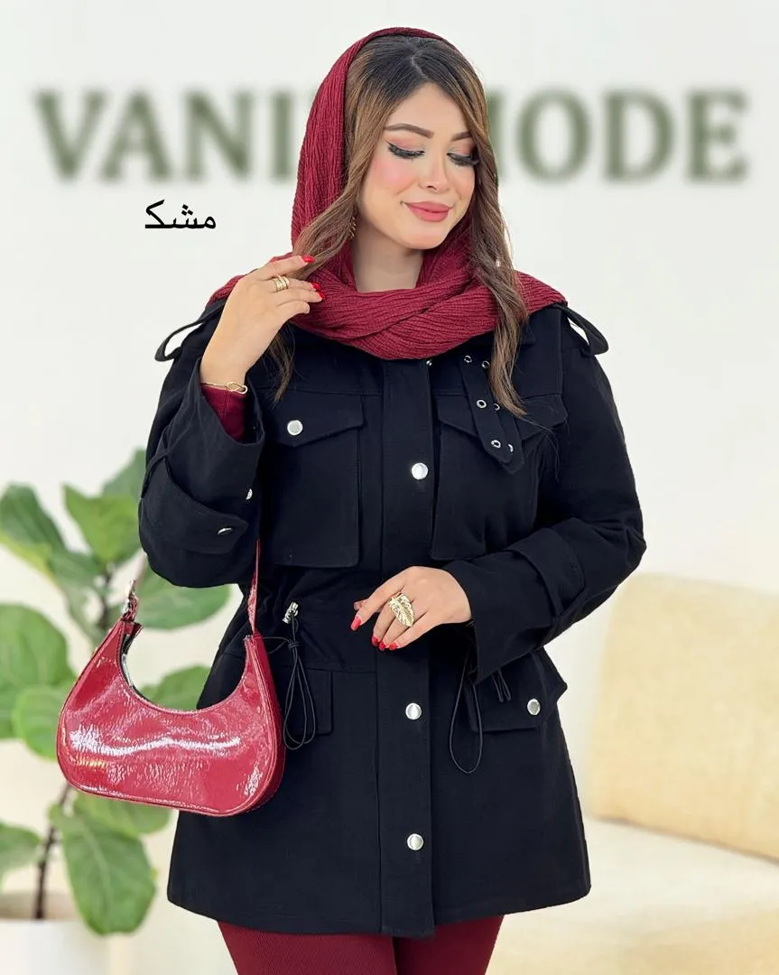 بارونی چهار جیب یقه سگک دار کد h494